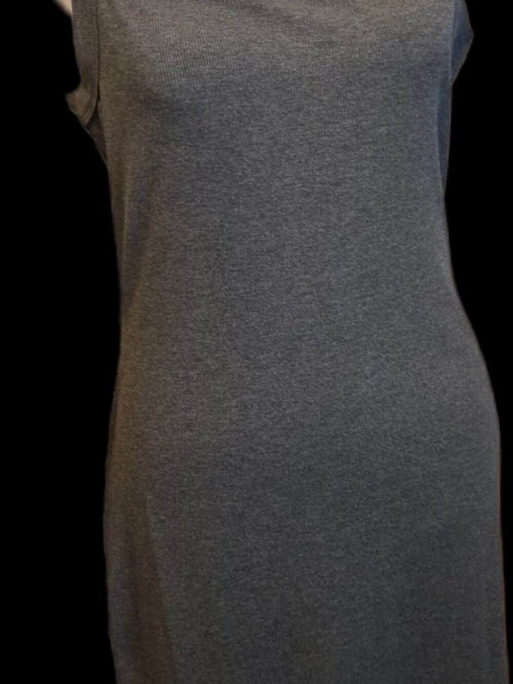 Size M Mod Ref Charcoal Gray Ribbed Maxi Dress NWOT